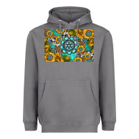 Storm western turquoise and sunflowers skinny metal can holder Heavyweight Hoodie - HRA Design Shop