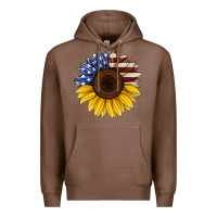 Chestnut american flag sunflower Premium Hoodie - Jasminsmagicworld