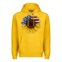 Lemon american flag sunflower Premium Hoodie - Jasminsmagicworld