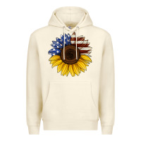 Sandshell american flag sunflower Premium Hoodie - Jasminsmagicworld