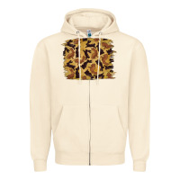 Sandshell Bunny Pattern Zipper Hoodie - RanaPortraitStore