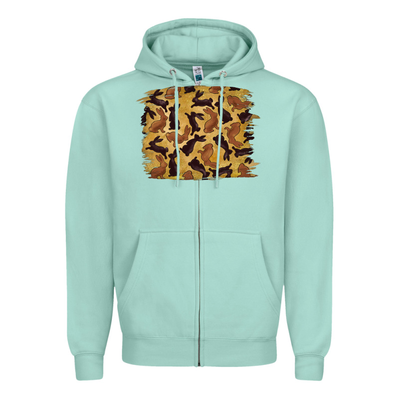 Bunny Pattern Zipper Hoodie by RanaPortraitStore | Teevron