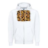 White Bunny Pattern Zipper Hoodie - RanaPortraitStore