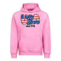 Fuchsia Pink usa since 1776 Urban Hoodie - MaliasSmallBusiness