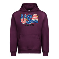 Mauve Wine usa since 1776 Urban Hoodie - MaliasSmallBusiness