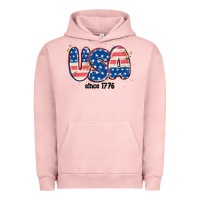 Pigment Salmon usa since 1776 Urban Hoodie - MaliasSmallBusiness