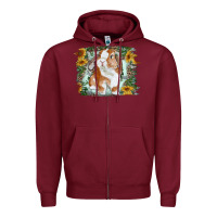 Bunny With Flower Leopard Zipper Hoodie | Teevron