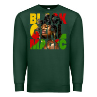 Sports Green black girl magic juneteenth Premium Sweatshirt - HRA Design Shop