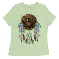 Matcha bear  native dreamcatcher Ladies Tee - BarkalooDesign