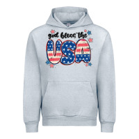 Heather Grey god bless america Urban Hoodie - MaliasSmallBusiness