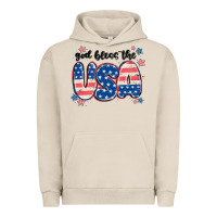 Pigment French Oak god bless america Urban Hoodie - MaliasSmallBusiness
