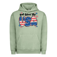 Pigment Oil Green god bless america Urban Hoodie - MaliasSmallBusiness