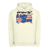 Pigment Pistachio god bless america Urban Hoodie - MaliasSmallBusiness