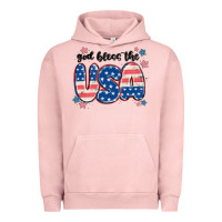 Pigment Salmon god bless america Urban Hoodie - MaliasSmallBusiness