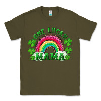 Army Green st patrick's day one lucky mama Classic Tee - RanaPortraitStore