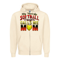 Sandshell my favorite softball player calls me mom Zipper Hoodie - Zillion Design Studio