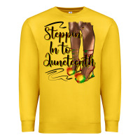 Lemon steppin' in to juneteenth heels Premium Sweatshirt - HRA Design Shop