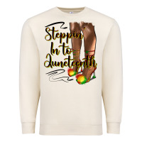 Sandshell steppin' in to juneteenth heels Premium Sweatshirt - HRA Design Shop