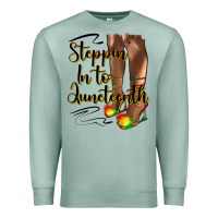 Seafoam steppin' in to juneteenth heels Premium Sweatshirt - HRA Design Shop