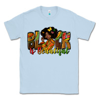 Dusty Blue black is beautiful Classic Tee - Zillion Design Studio