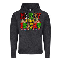 Vintage Black merry and bright with christmas tree  cakes ado Vintage Hoodie - AdoDesignShop