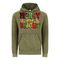 Vintage Olive merry and bright with christmas tree  cakes ado Vintage Hoodie - AdoDesignShop
