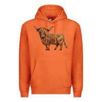 Carrot highland cow Premium Hoodie - BarkalooDesign