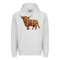 Dove Grey highland cow Premium Hoodie - BarkalooDesign