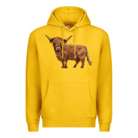 Lemon highland cow Premium Hoodie - BarkalooDesign