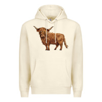 Sandshell highland cow Premium Hoodie - BarkalooDesign