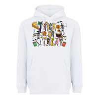 White trick or treat Heavyweight Hoodie - CowhideDigitalArt