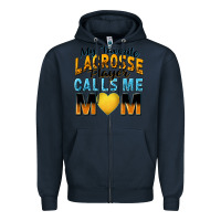 Navy my favorite lacrosse player calls me mom Zipper Hoodie - Zillion Design Studio