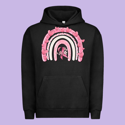 Breast Cancer  Rainbow Urban Hoodie Designed By Maliassmallbusiness