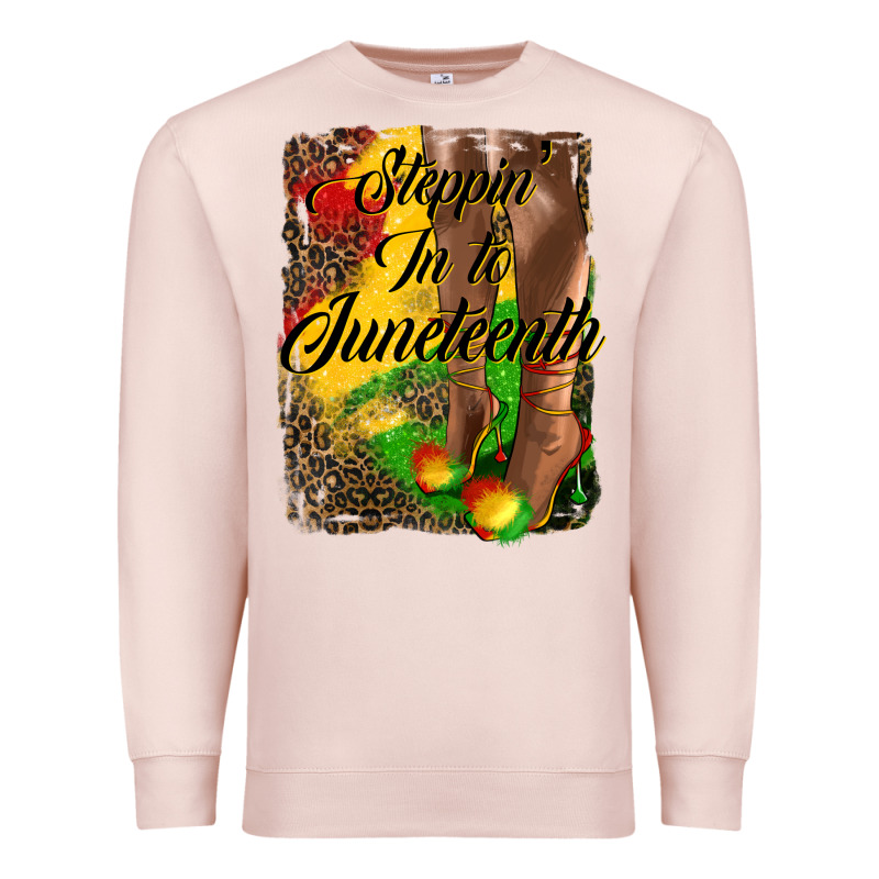 Steppin' In To Juneteenth Premium Sweatshirt by HRA Design Shop | Teevron