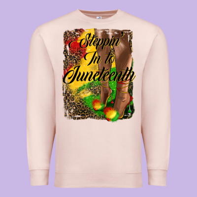 Steppin' In To Juneteenth Premium Sweatshirt Designed By Hra Design Shop