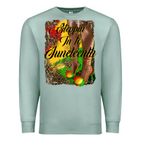 Seafoam steppin' in to juneteenth Premium Sweatshirt - HRA Design Shop