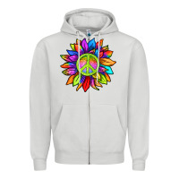 Dove Grey pride sunflower Zipper Hoodie - texasbilliewilder
