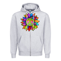 Heather Grey pride sunflower Zipper Hoodie - texasbilliewilder