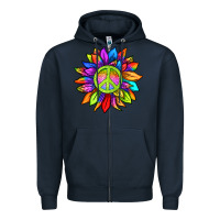 Navy pride sunflower Zipper Hoodie - texasbilliewilder