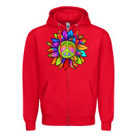 Red pride sunflower Zipper Hoodie - texasbilliewilder