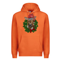 Carrot christmas wreath baby calf Premium Hoodie - BarkalooDesign