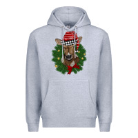 Christmas Wreath Baby Calf Premium Hoodie | Teevron