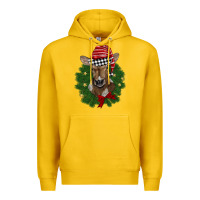 Lemon christmas wreath baby calf Premium Hoodie - BarkalooDesign
