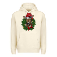 Sandshell christmas wreath baby calf Premium Hoodie - BarkalooDesign
