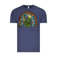 Vintage Denim cactus gemstone rainbow Vintage Tee - Artiststas