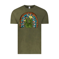 Vintage Olive cactus gemstone rainbow Vintage Tee - Artiststas