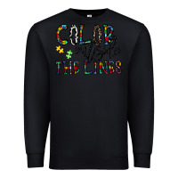 Black color outside the lines Premium Sweatshirt - CowhideDigitalArt