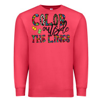 Cardinal color outside the lines Premium Sweatshirt - CowhideDigitalArt