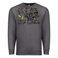 Charcoal Heather color outside the lines Premium Sweatshirt - CowhideDigitalArt