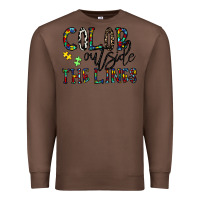 Chestnut color outside the lines Premium Sweatshirt - CowhideDigitalArt